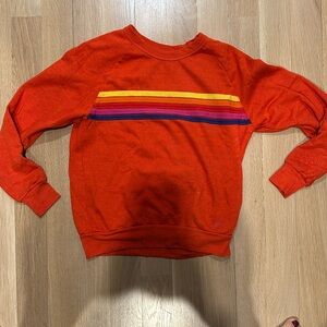 Aviator nation crew neck sweatshirt XS orange